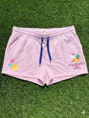 Hello Kitty Light Pink Shorts with Blue Drawstring